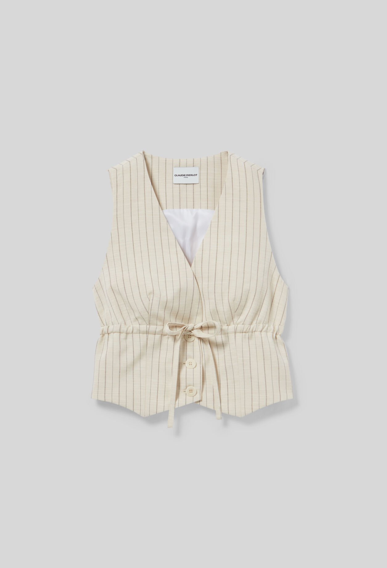 Gestreifter Blazer oben