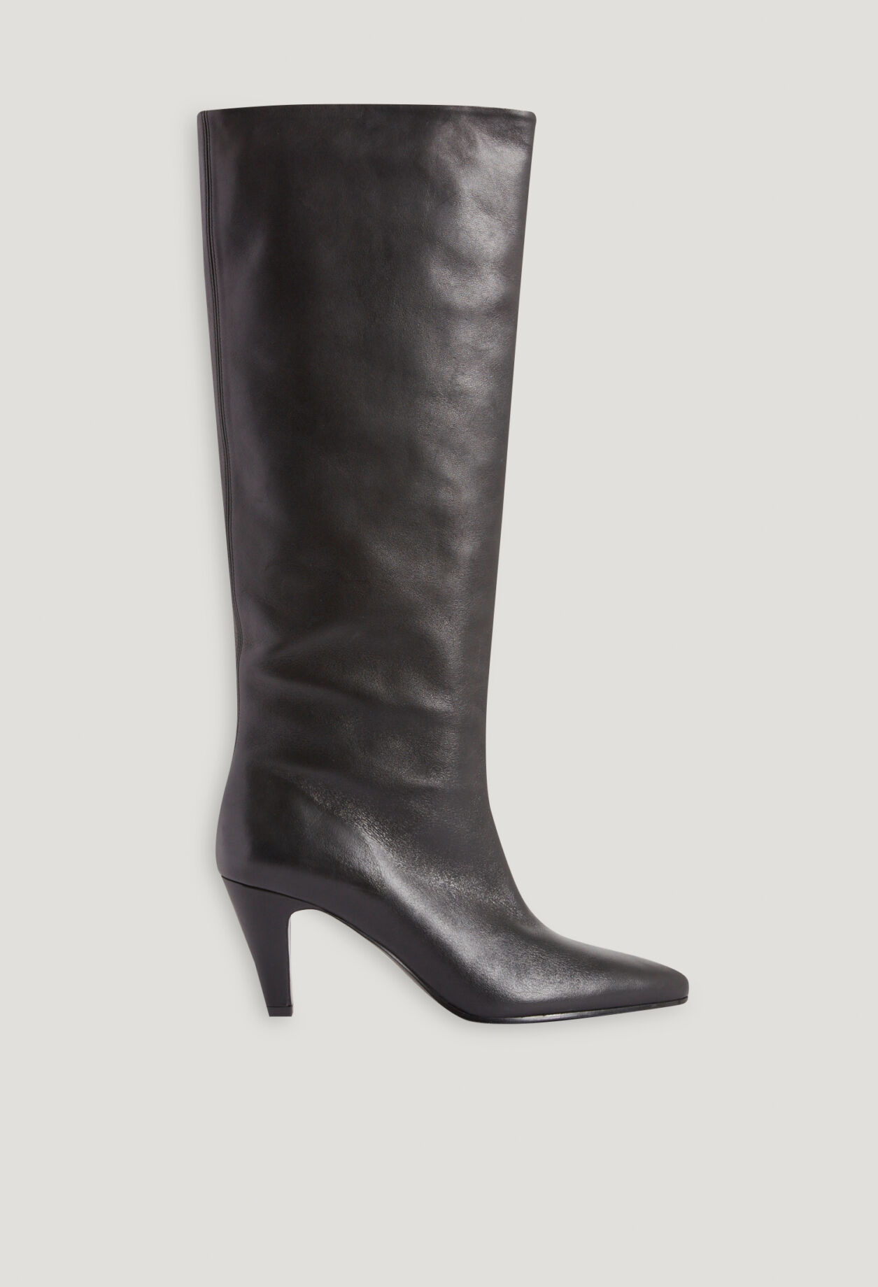 Leather knee-high boots