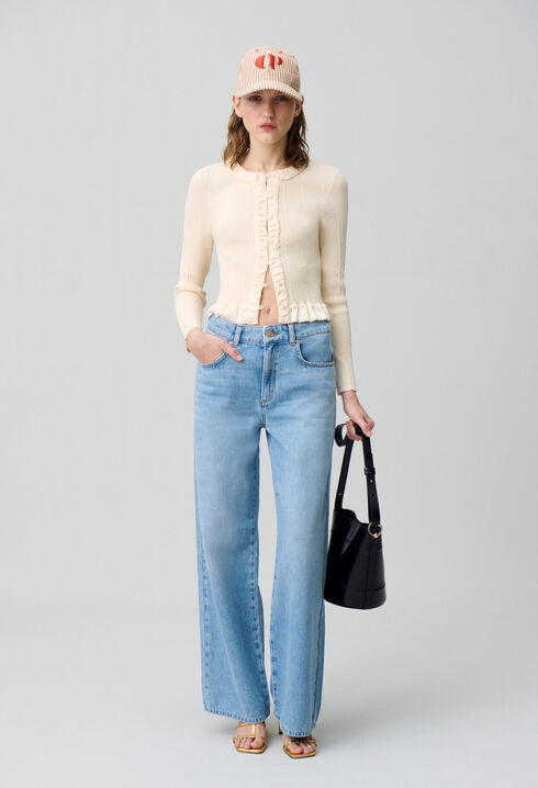 Buttoned Fine-Knit Cardigan
