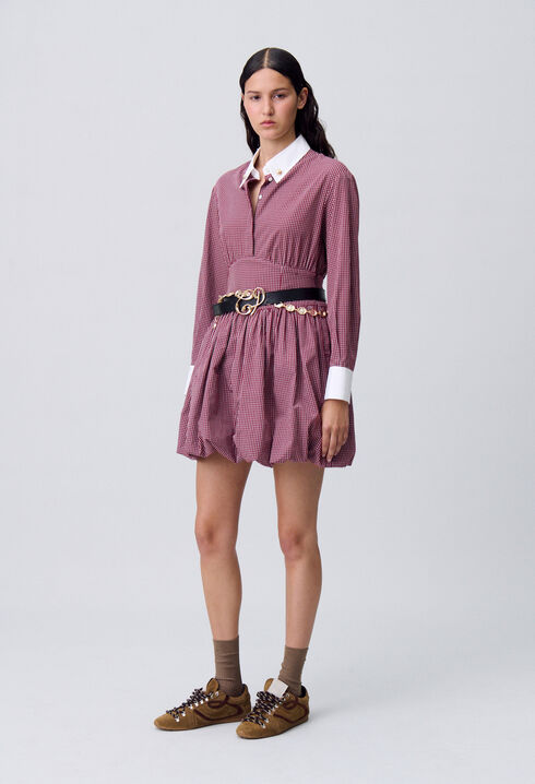 Short checked dress