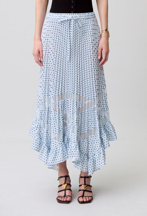 Lace midi skirt