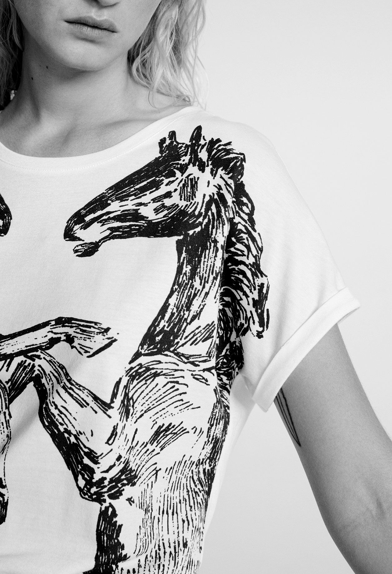 T-shirt blanc imprimé