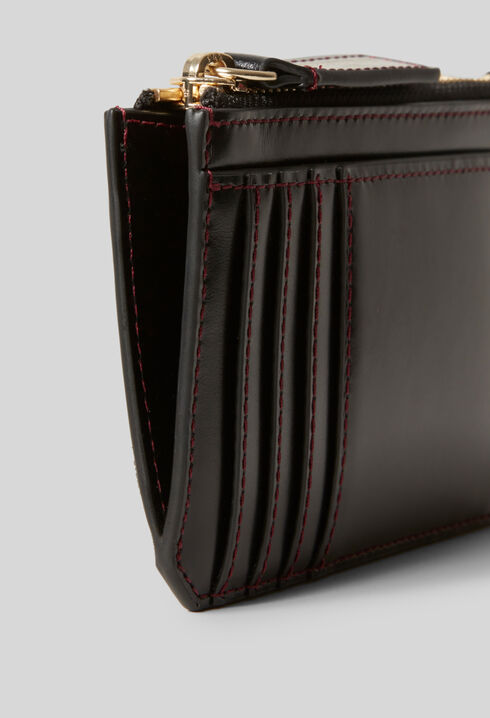 Porte carte cuir coeur doré