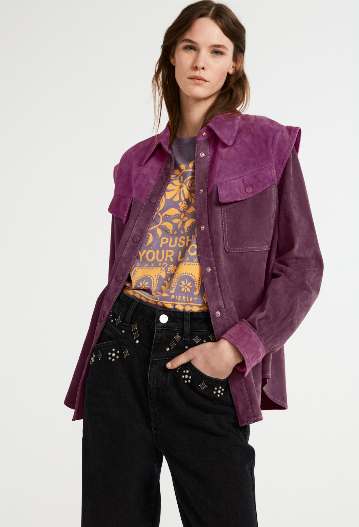 Blouson en suède