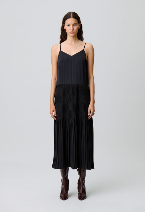 Robe longue bretelles fluide