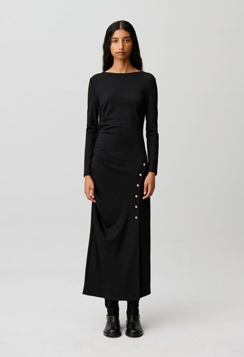 Long fitted jersey dress