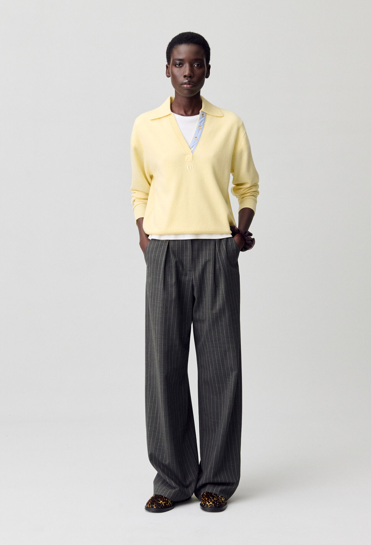 Pantalon droit taille haute