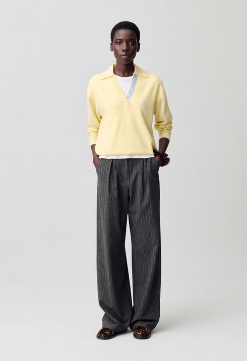 Pantalon droit taille haute