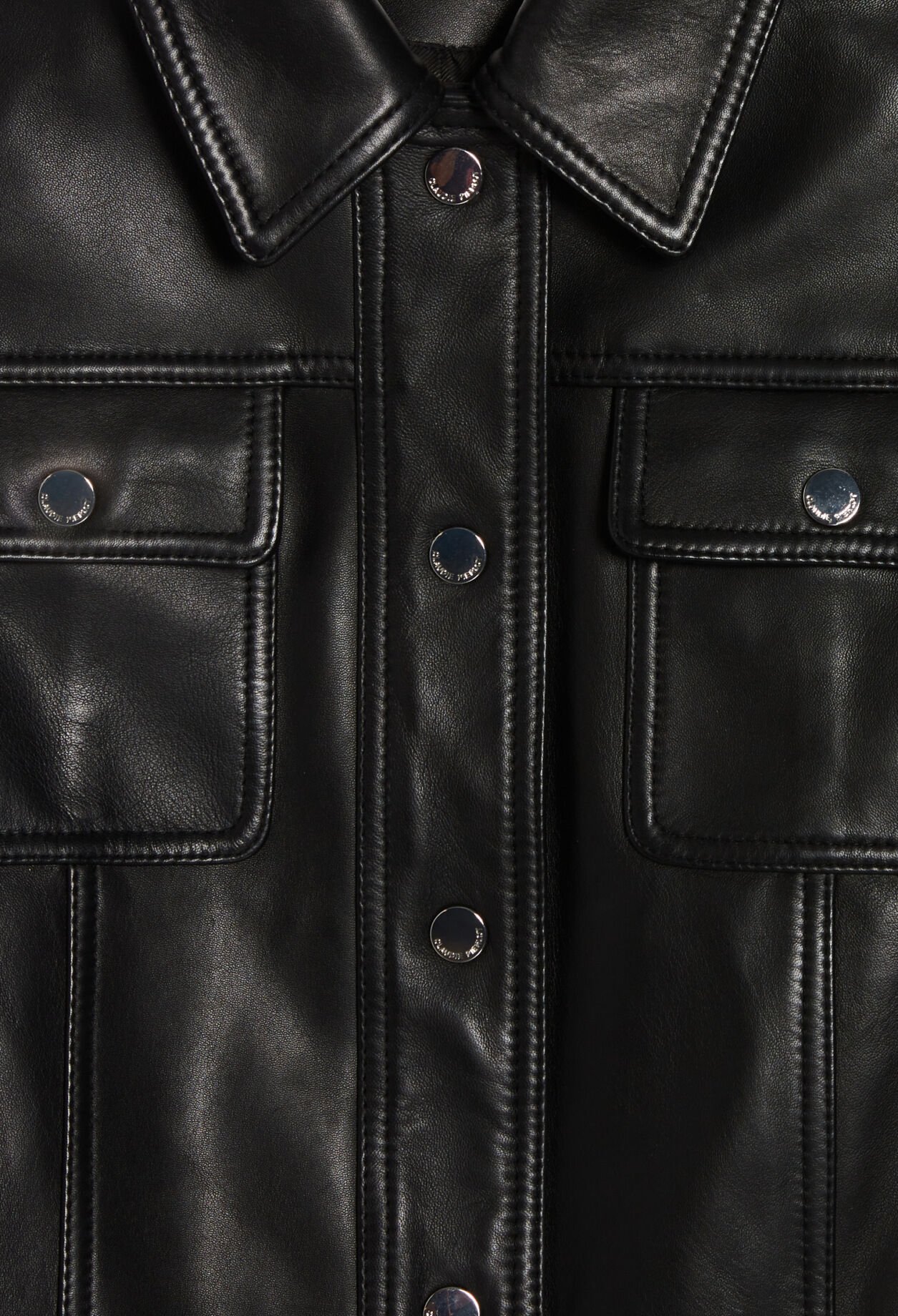 Lederblouson, schwarz