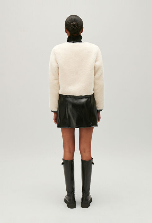Weite Jacke aus Kunstpelz