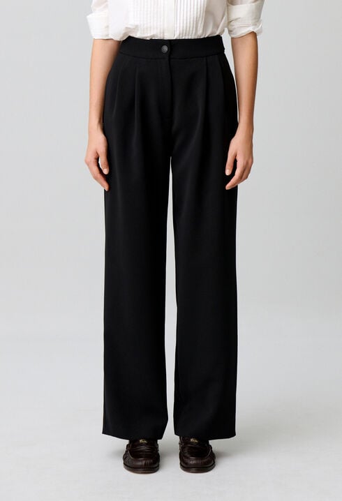 Tailored straight wide trousers