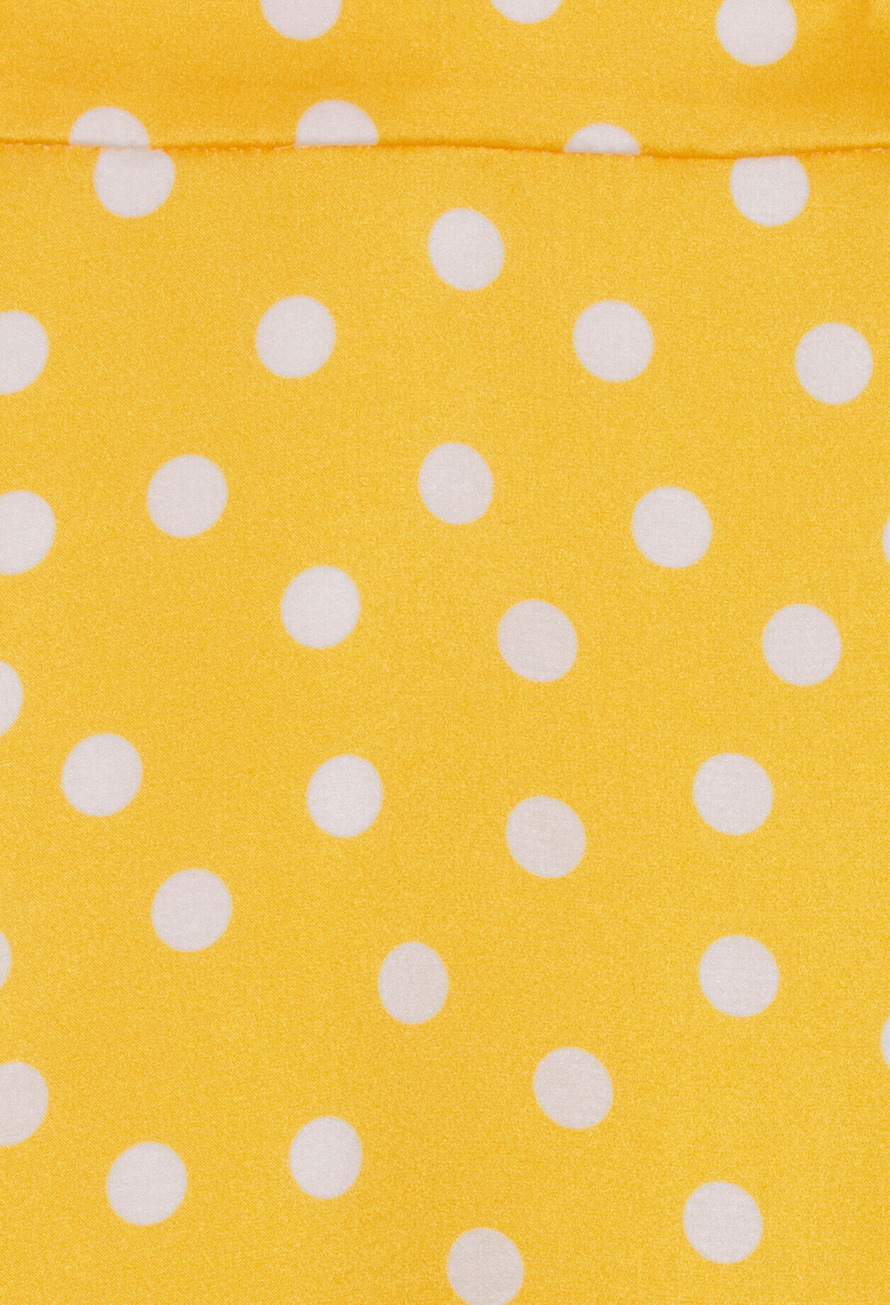 Yellow mid-length silk skirt