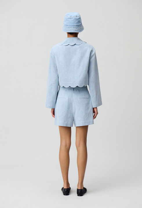 Short jean ceinturé