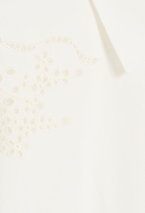 Robe chemise courte broderie anglaise