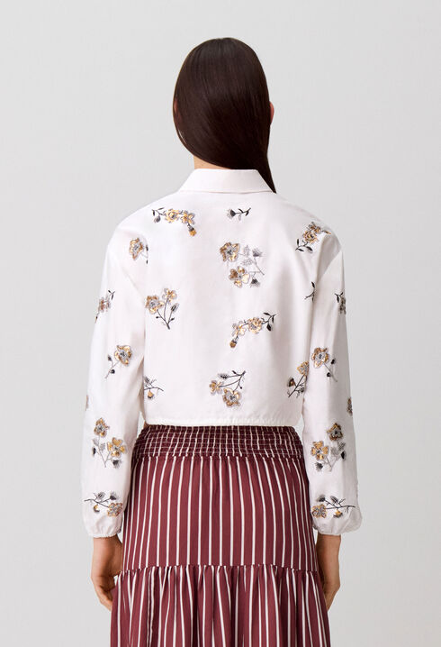 Chemise fleurs et sequins