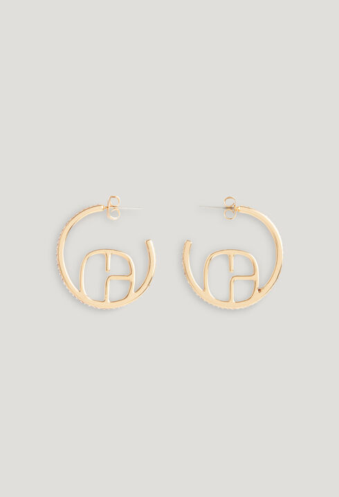 Golden CP single hoop earring