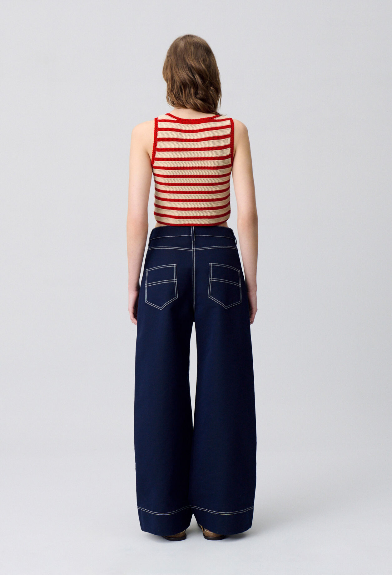Striped Crochet Top