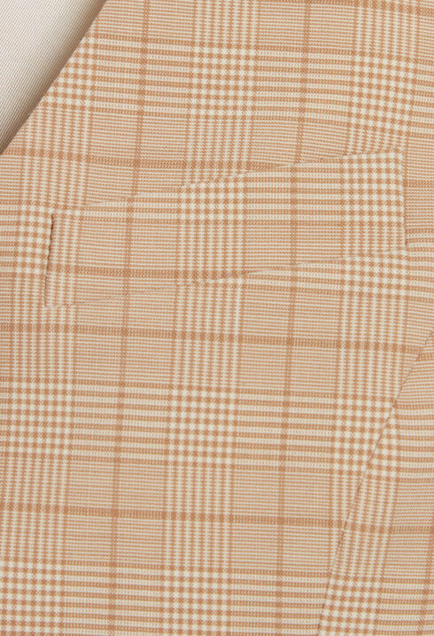 Anzugweste mit Karomuster Beige