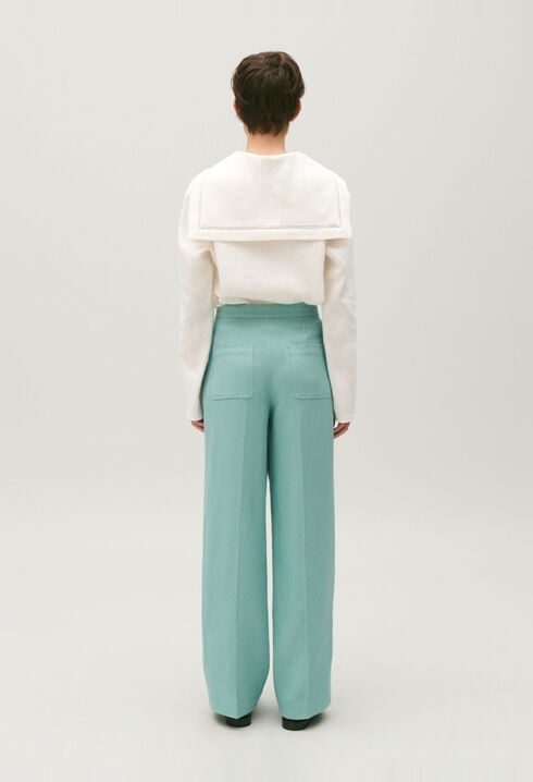 Pantalon de tailleur lin mélangé