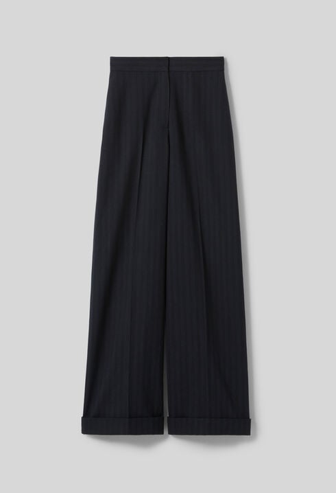 Straight-leg tailored trousers