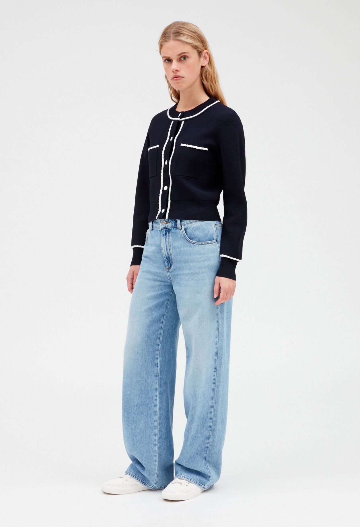 Cardigan liserés tressés