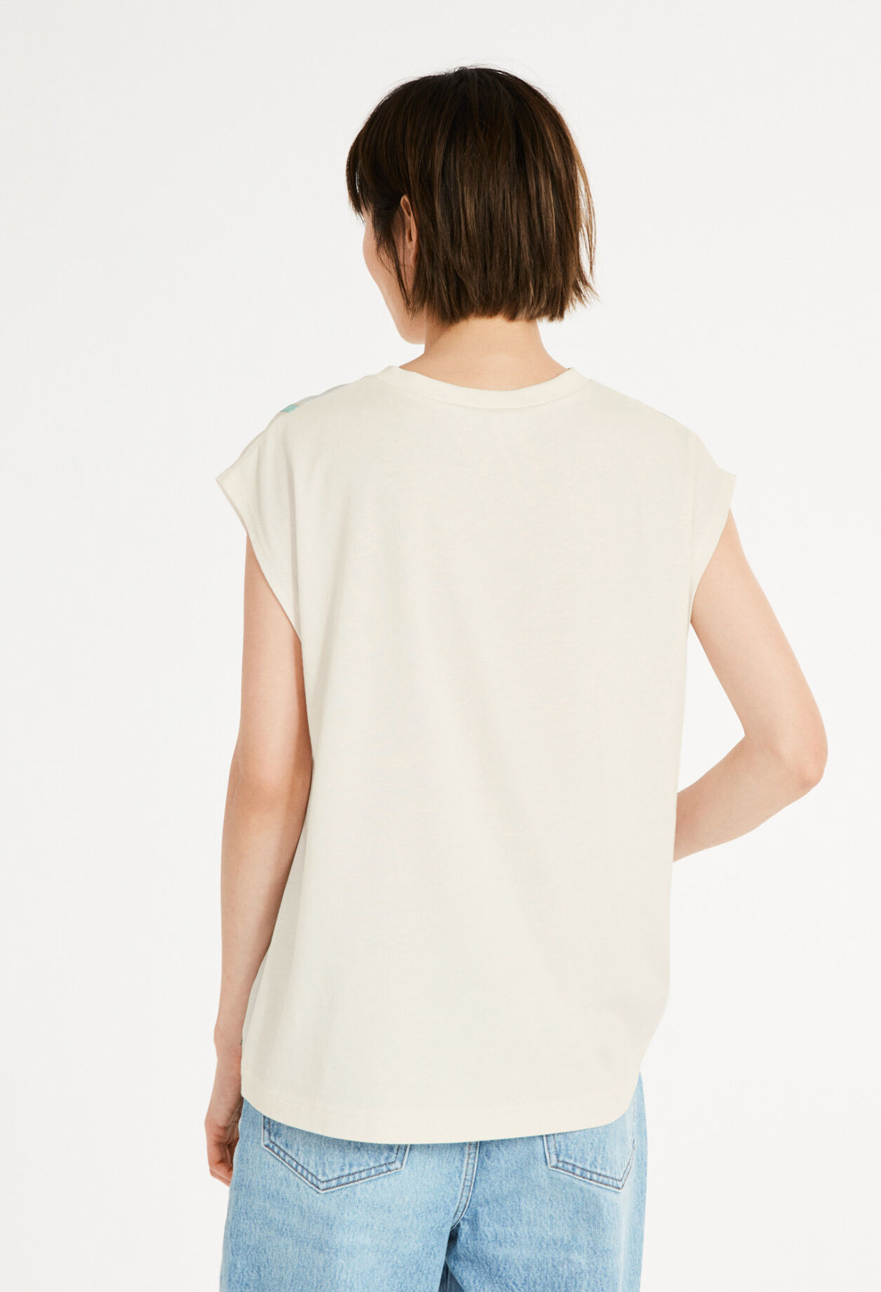 T-shirt imprimé en soie