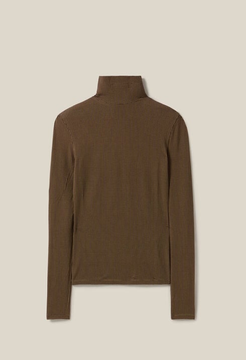 Fitted Funnel Neck Top