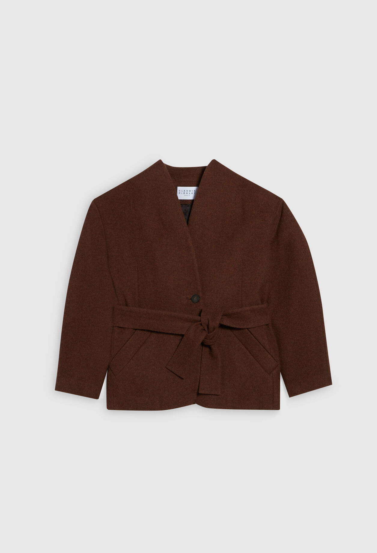 Belted wool jacket