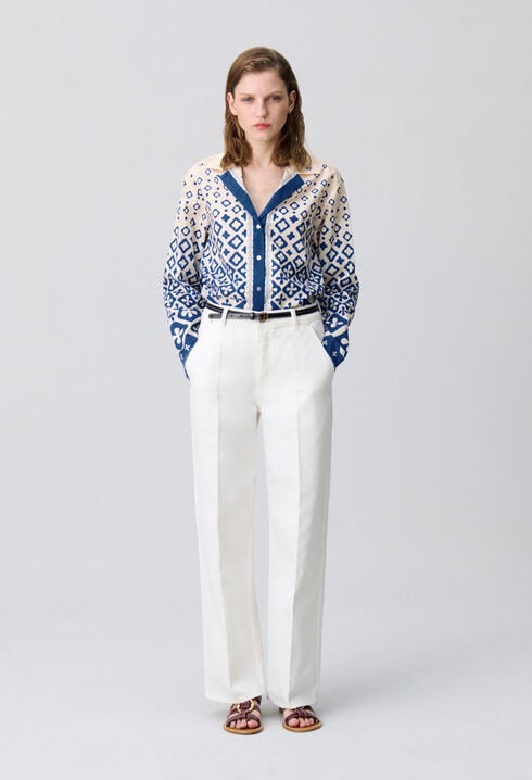 Printed Fluid Shirt