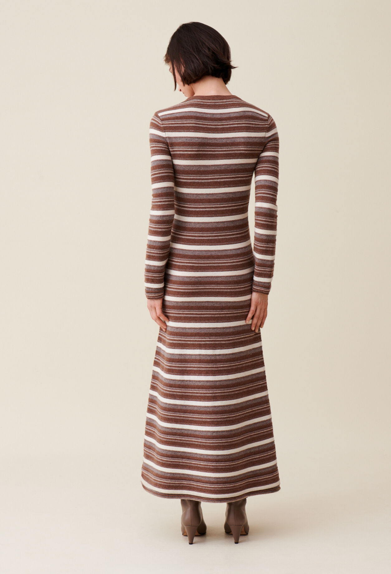 Robe laine rayures