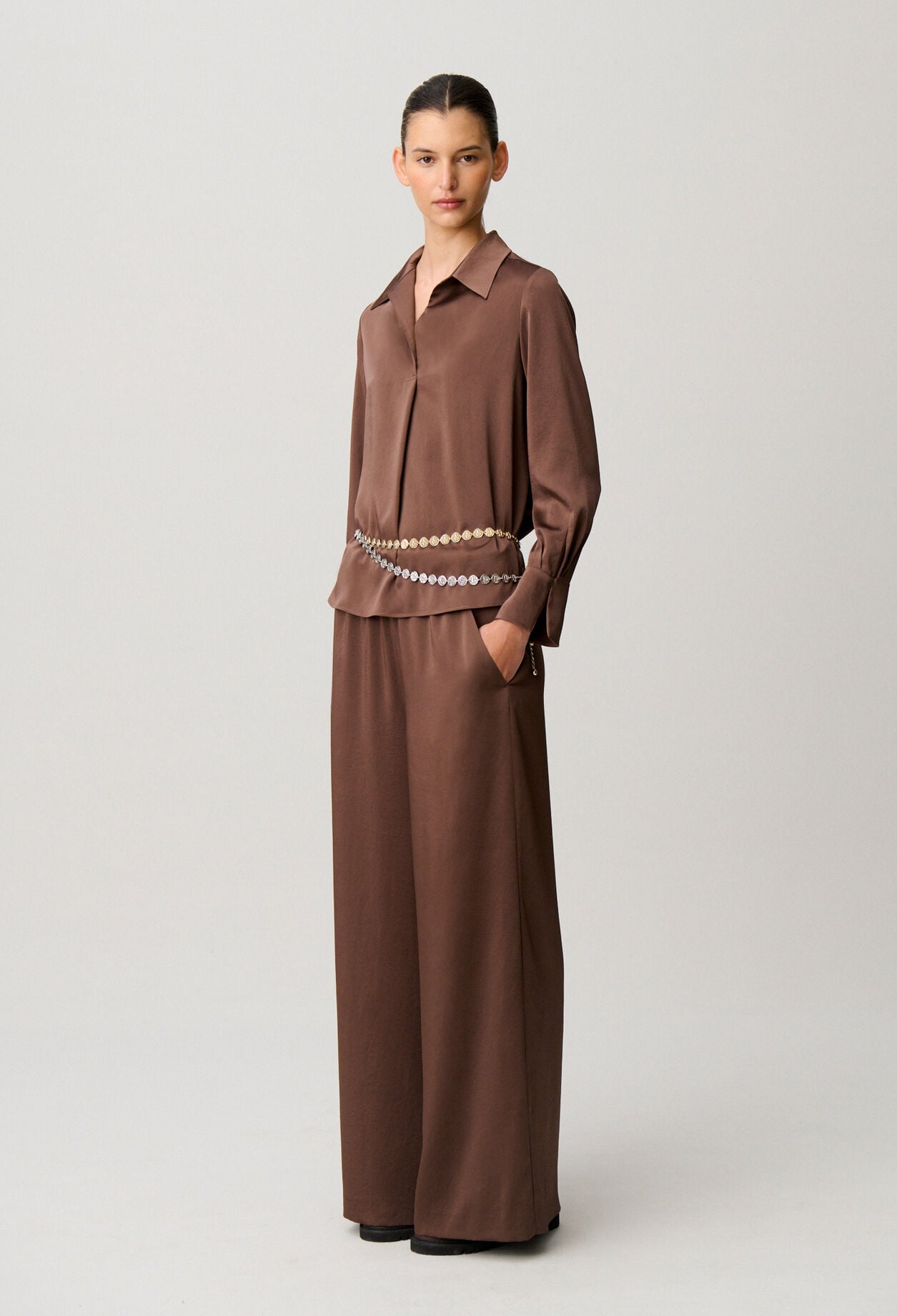 Blouse fluide col