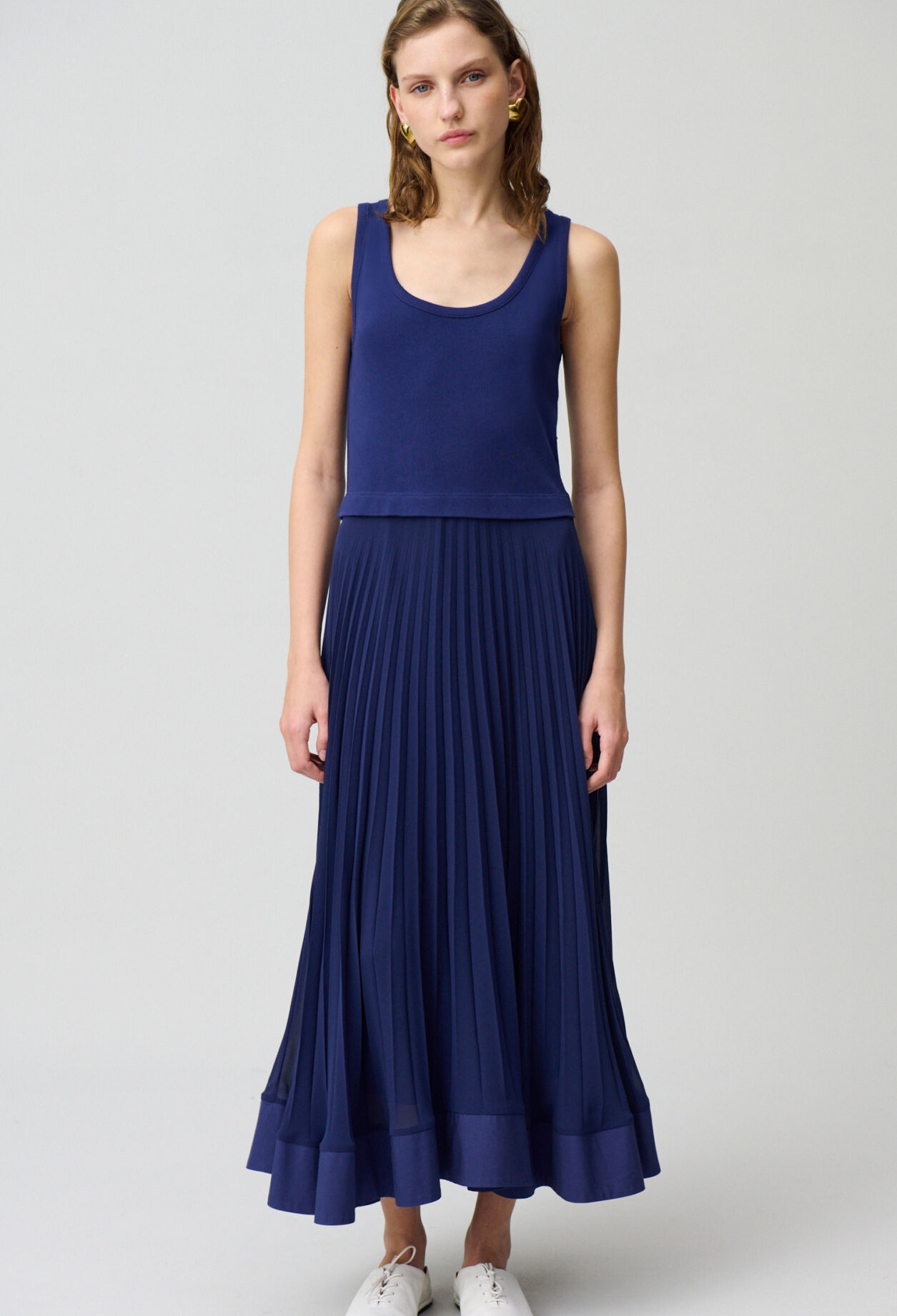 Langes Trompe-l'œil-Kleid