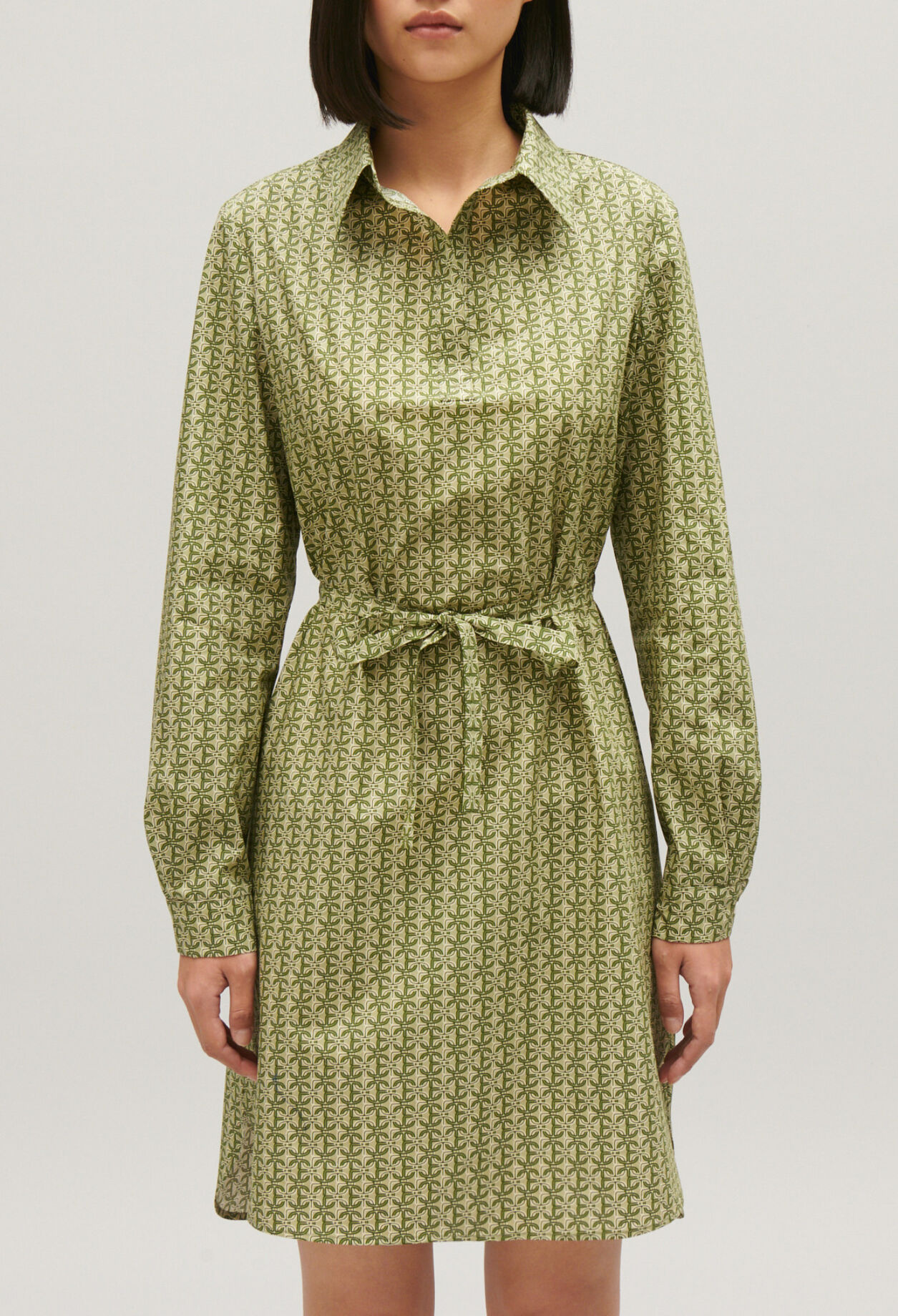 Robe courte monogramme verte