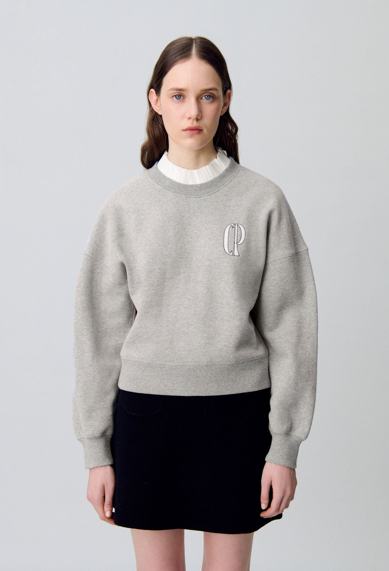 Sweatshirt mit Kragen