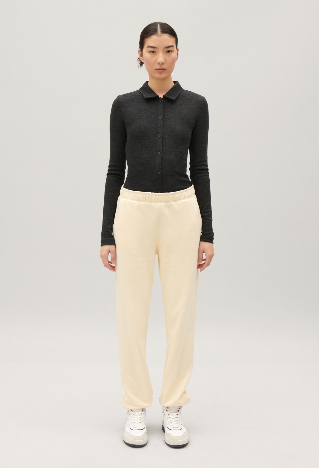 Pantalon jogging vanille