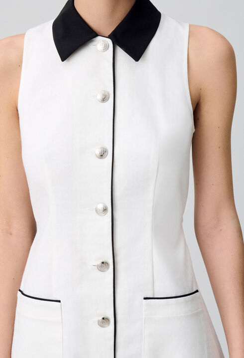 Robe courte sans manches