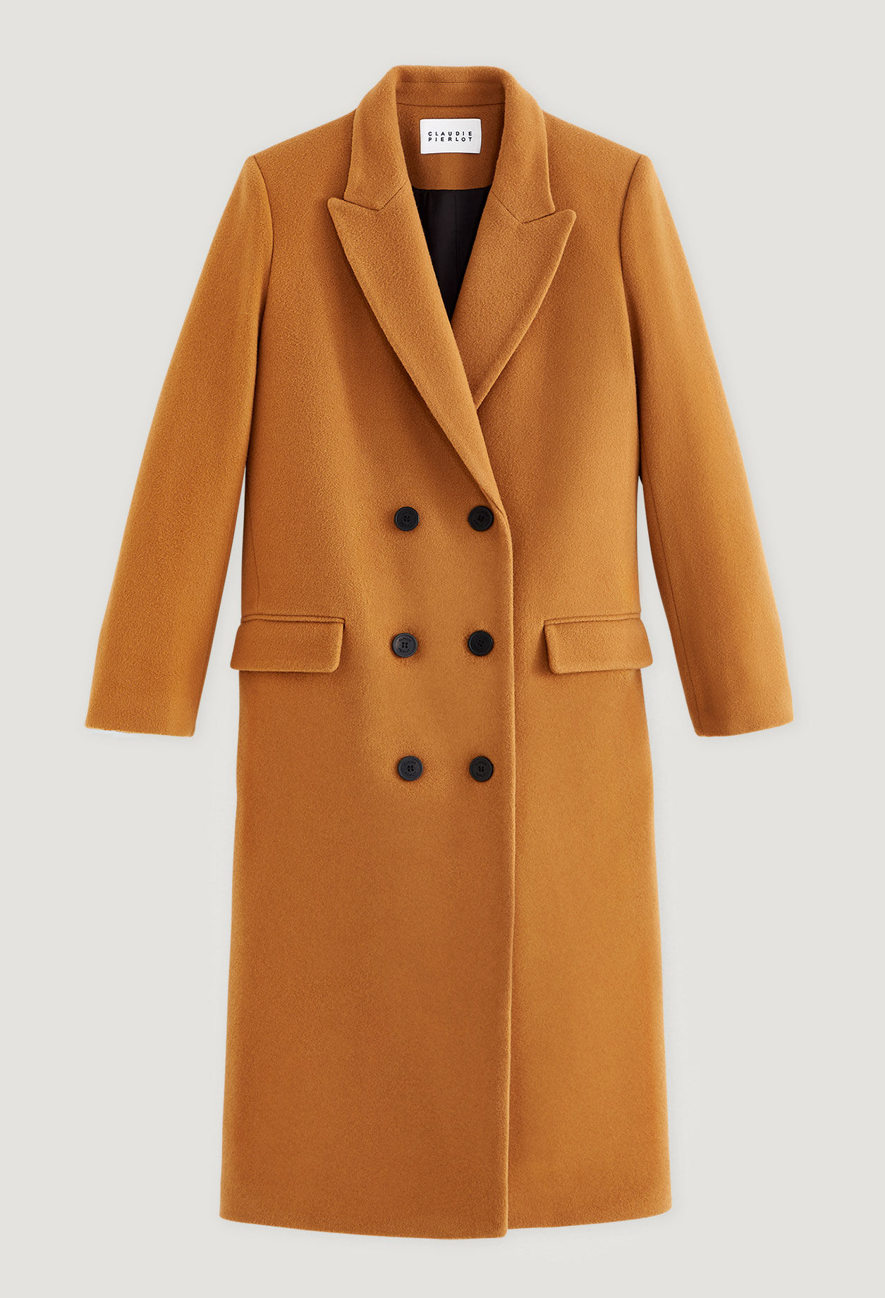 Manteau long en laine et cachemire