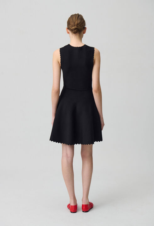 Robe courte patineuse fine maille