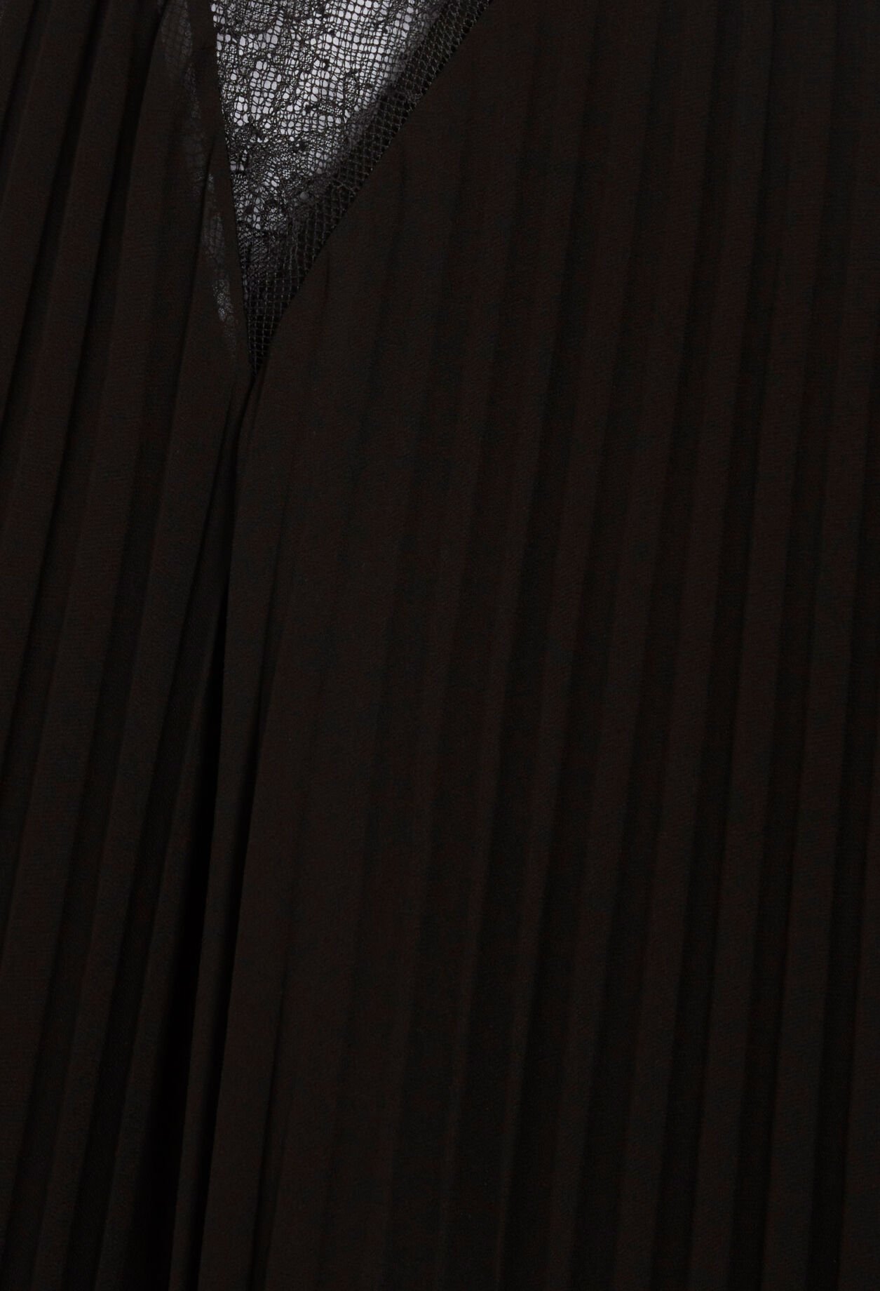 Kurzes plissiertes Kleid schwarz