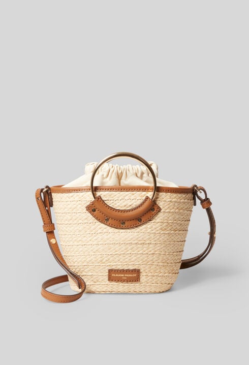 Petit sac panier tressé et anneau