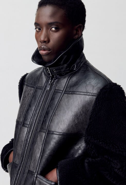 Mixed-material jacket