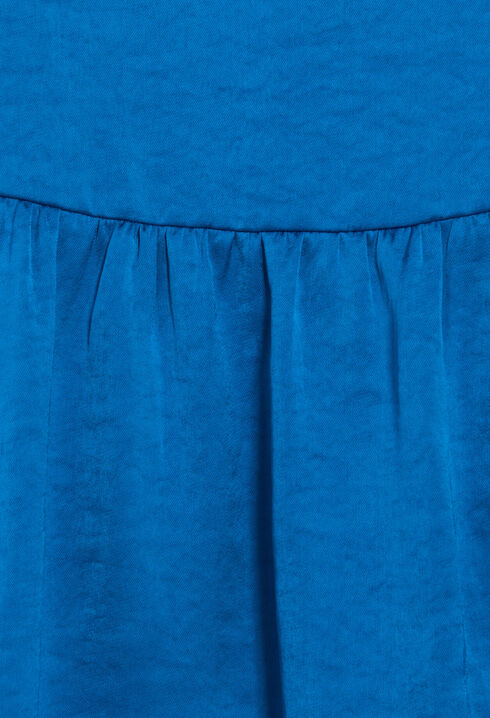 Midikleid aus Satin, blau