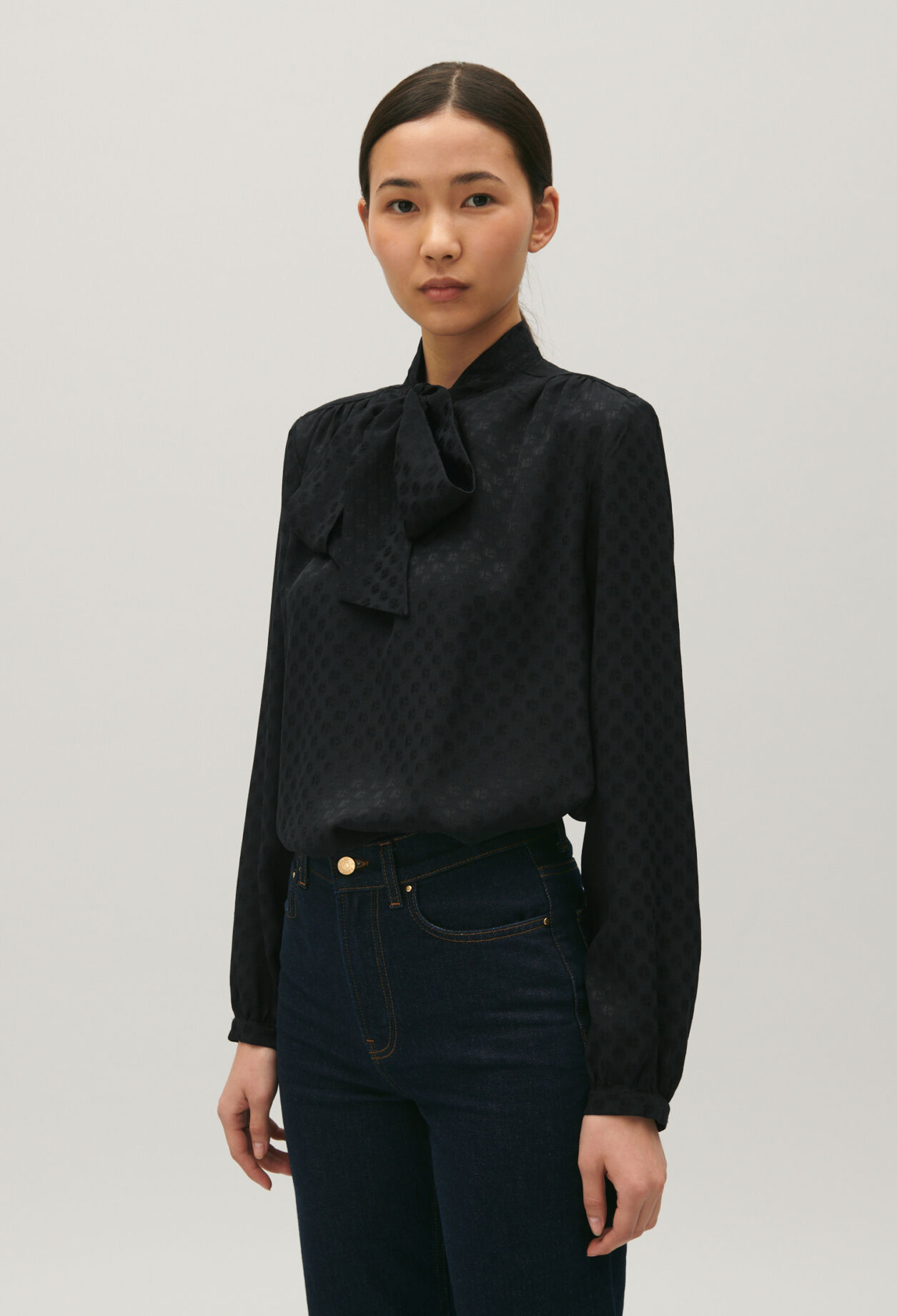 Chemise col lavallière shop