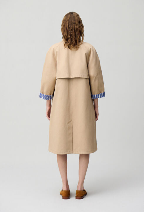 Trench mi-long droit