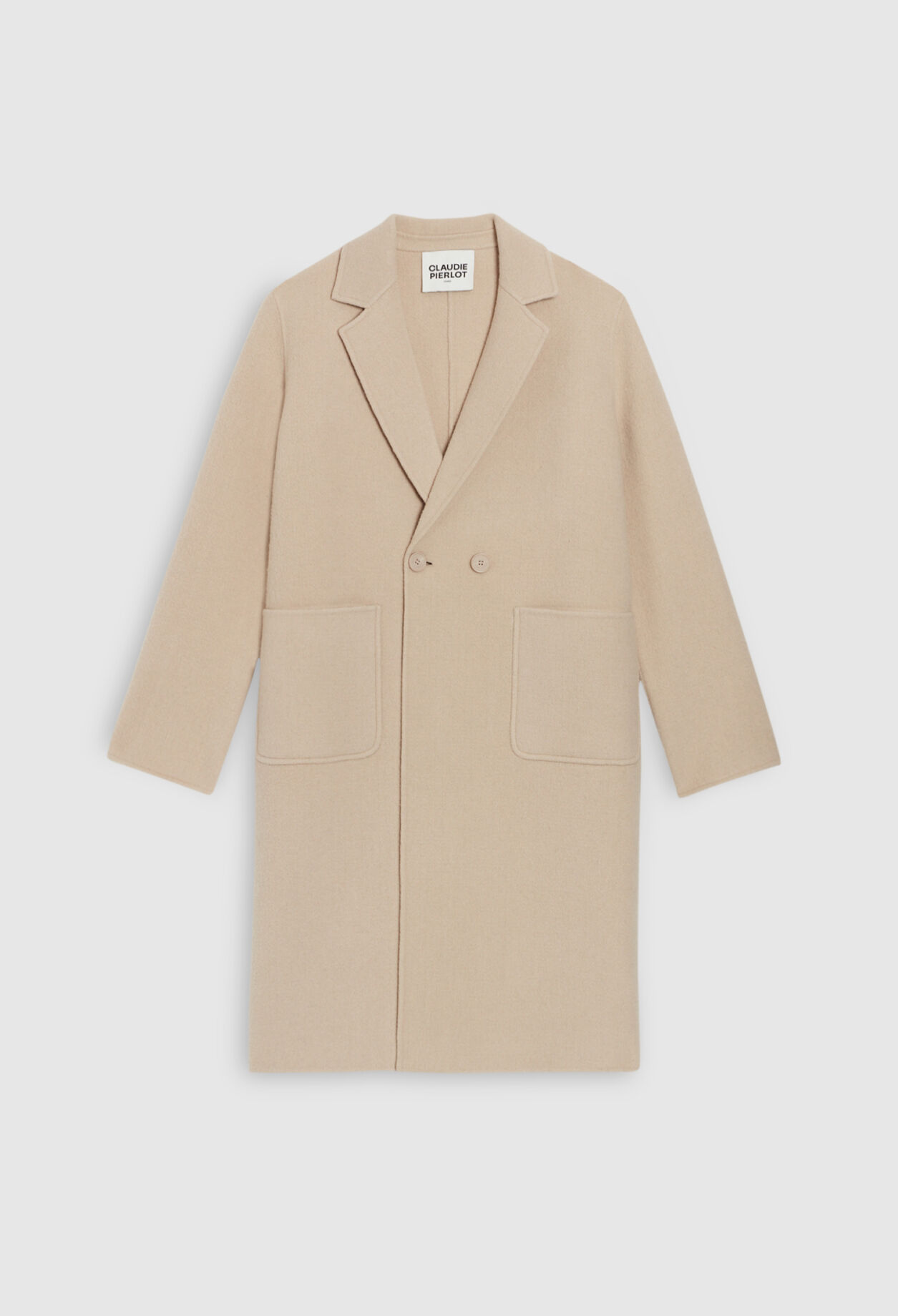Manteau droit col croisé