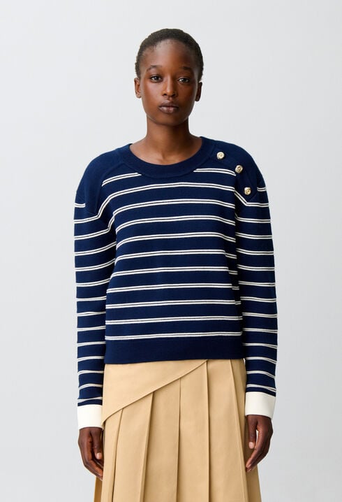 Pull marini&egrave;re laine