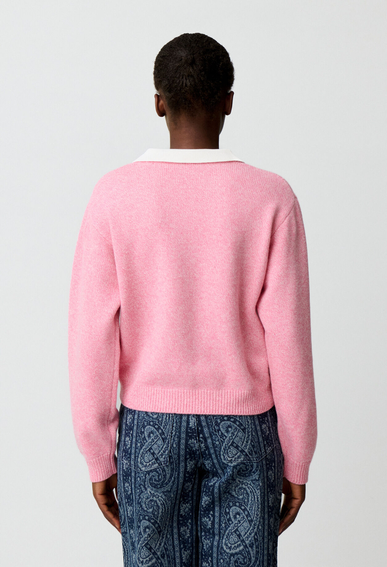Strickpullover, abnehmbarer Kragen
