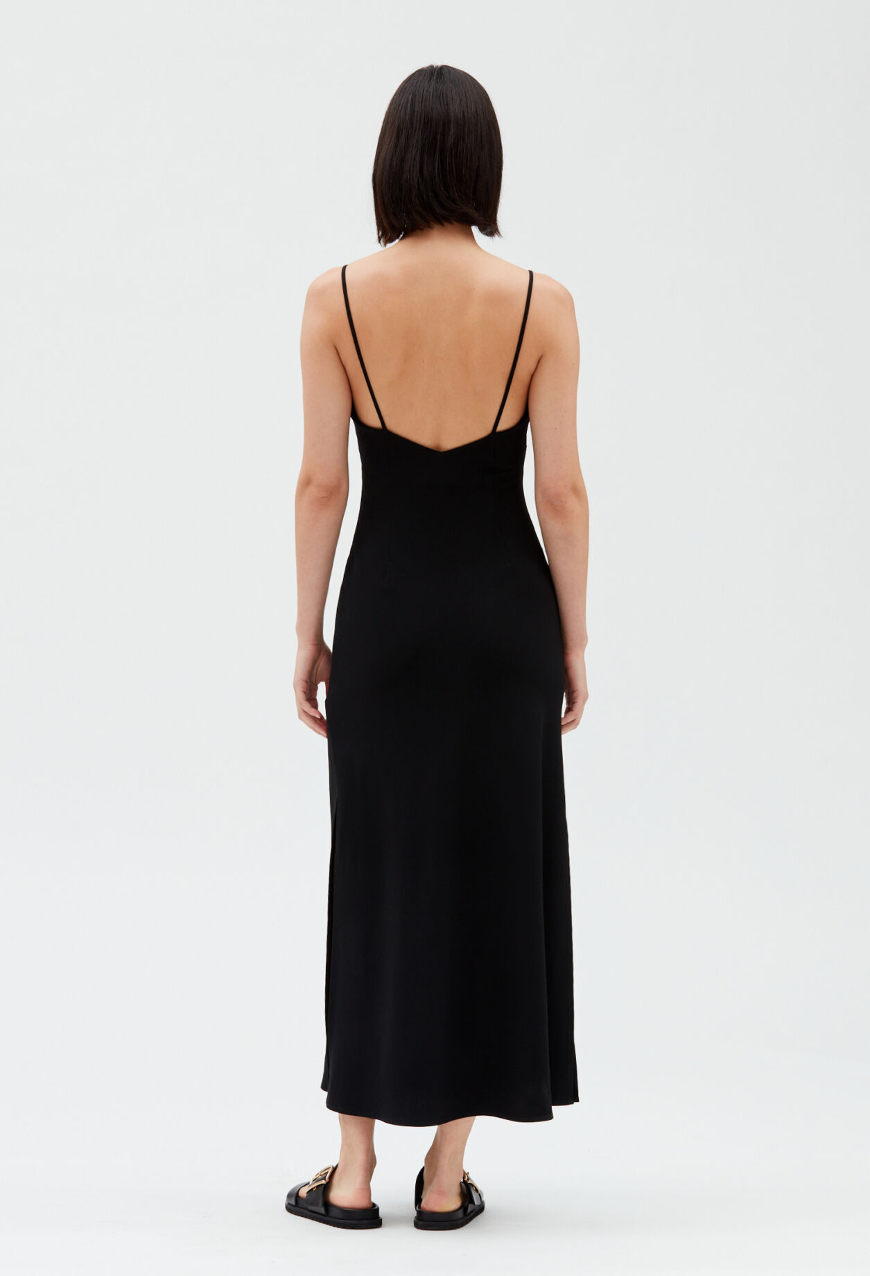 Midi-Kleid mit Schmuckring
