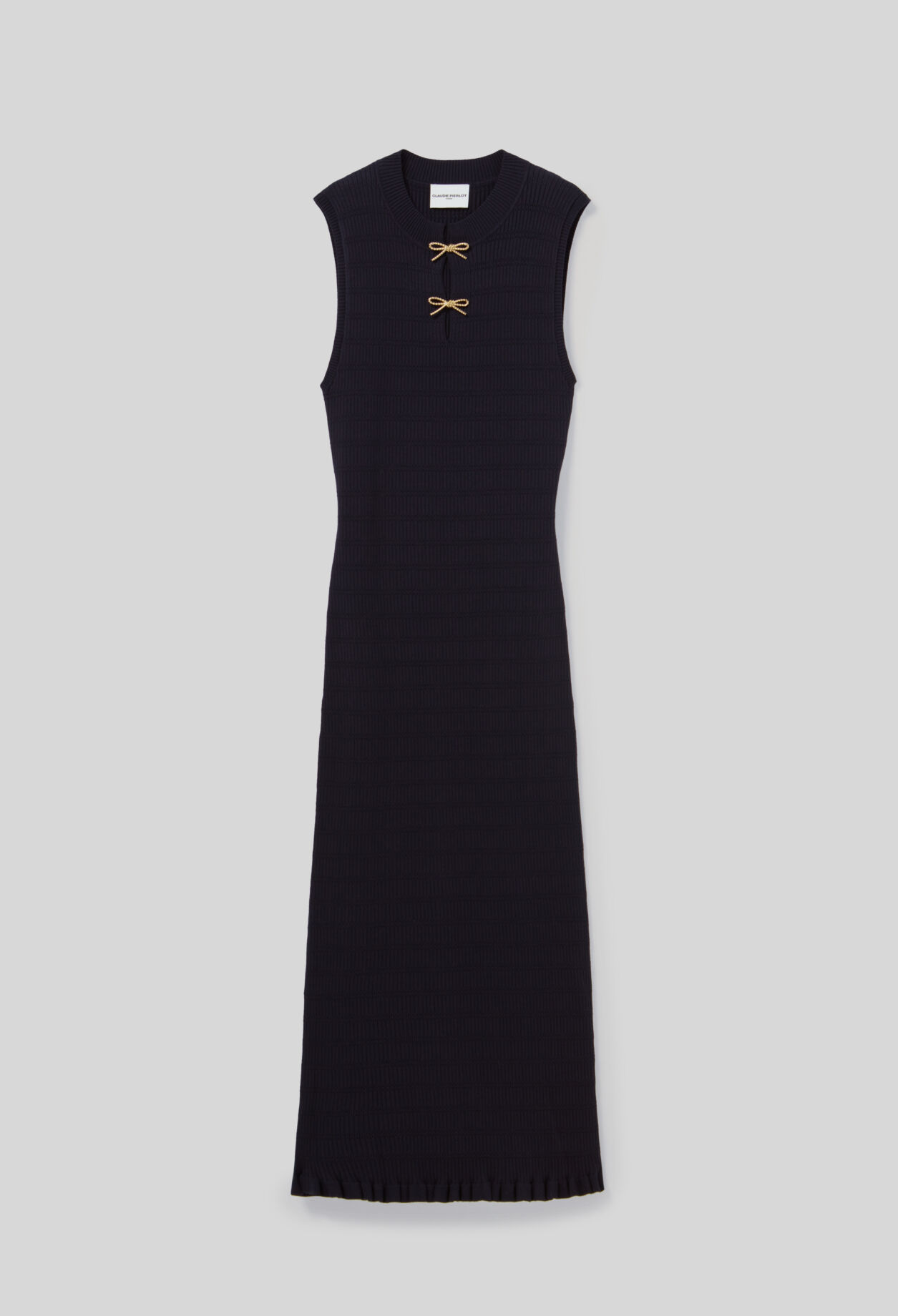 Robe longue maille fine noeuds