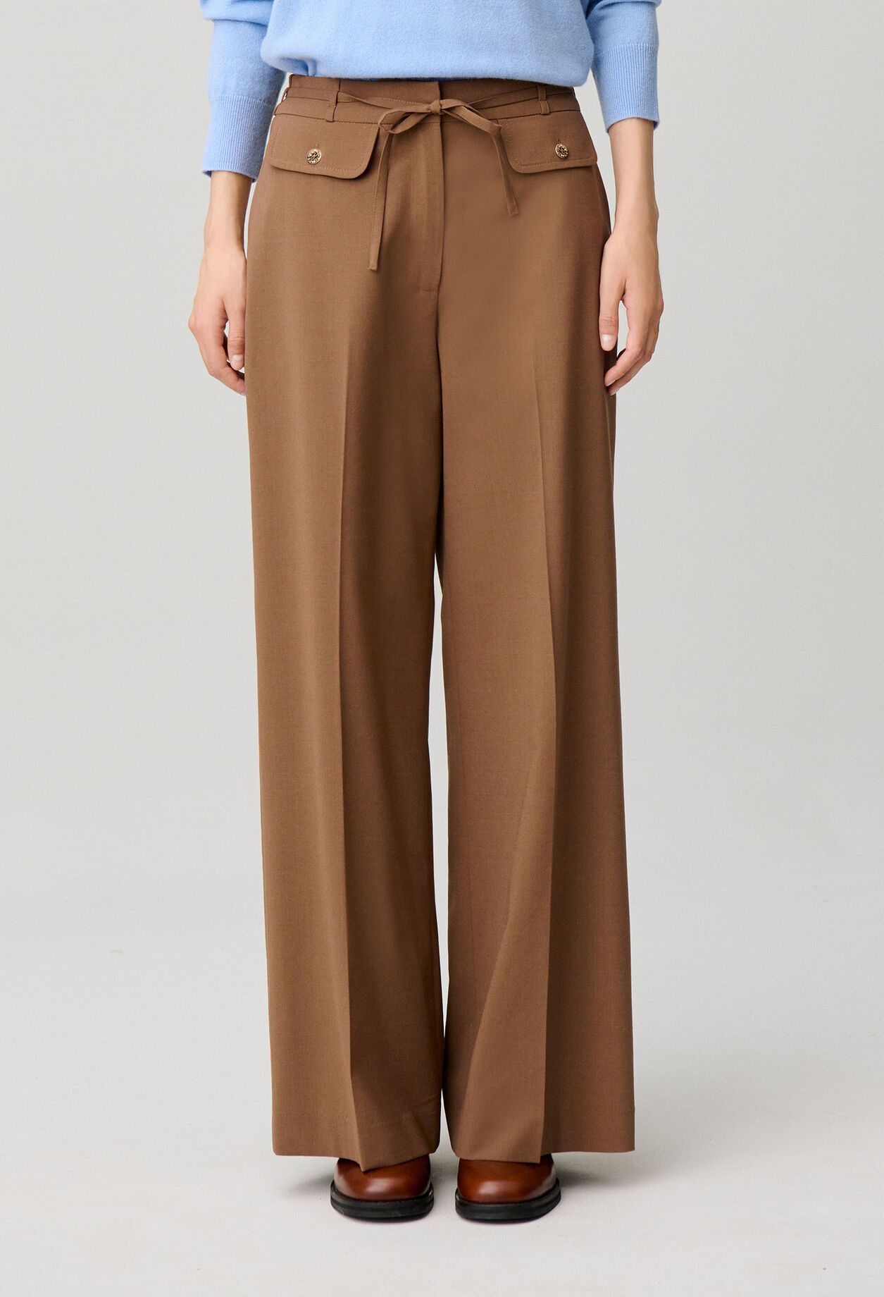 Wollmix-Hose mit weitem Bein